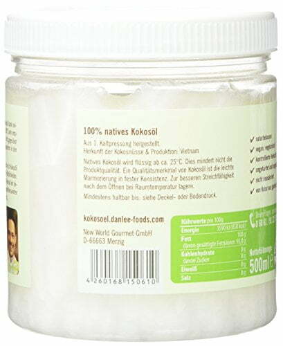 Danlee Kokosnussöl, kaltgepresst - nativ, 1er Pack (1 x 500 ml) - 