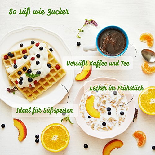 SweetCare Kristall-Zucker ist der natürlicher Zuckerersatz mit Erythrit und Stevia im 1 Kg Beutel - 5