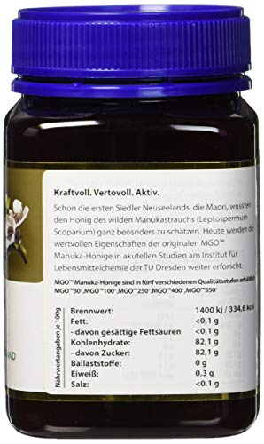 Manuka Health - Manuka Honig MGO 400+ 500g - 100% Pur aus Neuseeland mit zertifiziertem Methylglyoxal Gehalt - 2